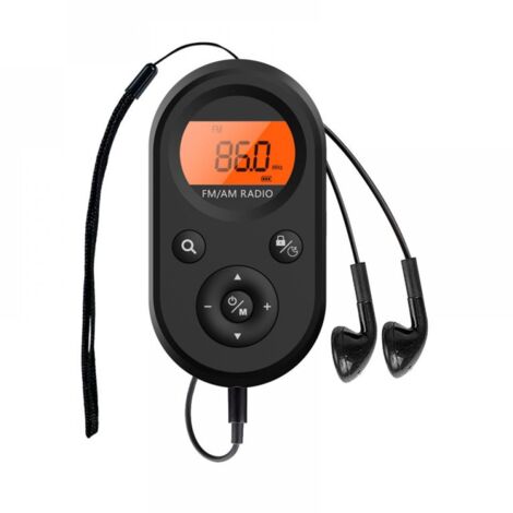 Radio portable AM/FM, radio de poche personnelle rechargeable avec réception optimale, longue autonomie, écouteurs stéréo, petite radio numérique à transistors idéale pour la randonnée, la marche et l (1/5)