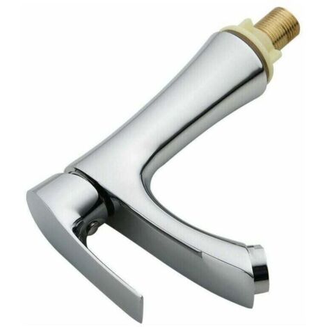 Robinet d'Eau Froide pour Lave-Mains en Inox Chromé - JINFGERNE - Design Moderne et Élégant, Idéal pour Salle de Bain, Installation Facile et Pratique (1/4)