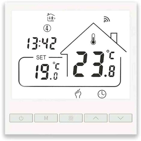 Thermostat Connecté pour Chaudière à Gaz - JINFGERNE - Programmable Intelligent, Compatible avec Alexa et Google Home, Commande Vocale, Contrôle à Distance via Application Smartphone (1/5)