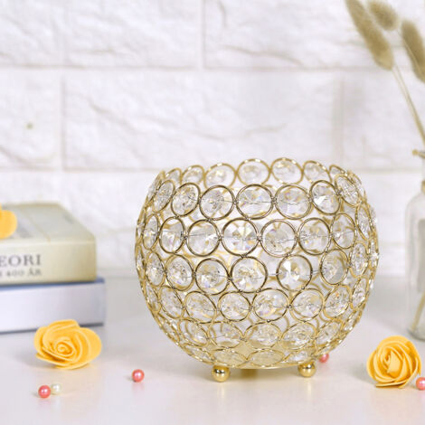 Set De 3 Bougeoirs En Cristal K9 Pour Bougies Chauffe-Plat - Hauteurs 6cm 8cm 12cm - Décoration Mariage & Fêtes