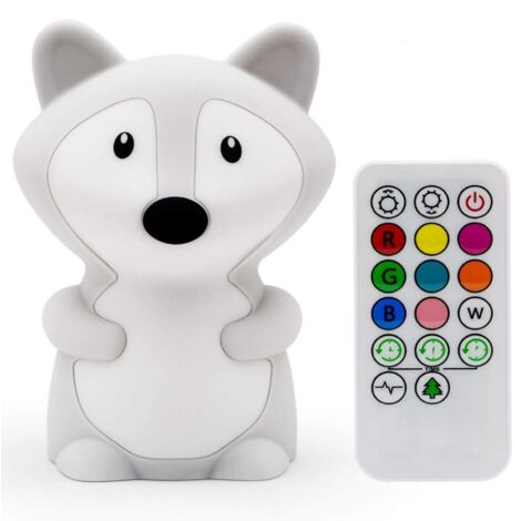 Veilleuse bébé souple en ABS et silicone - JINFGERNE - 103 x 100 x 142 mm - Transition douce de 8 couleurs pour un confort nocturne apaisant et un développement visuel optimal (1/5)