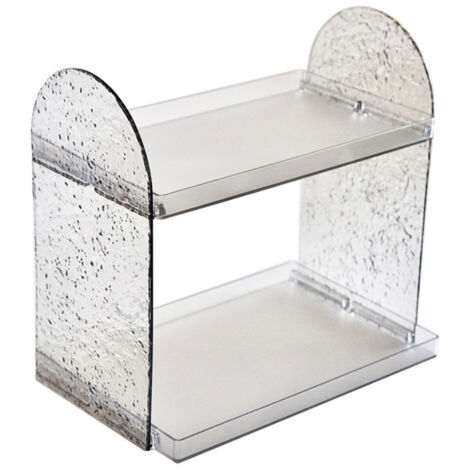 Organisateur de maquillage en acrylique transparent – JINFGERNE – Support de rangement multi-niveaux pour cosmétiques, soins et parfums (1/5)
