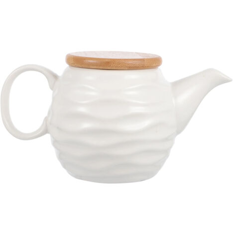 Saucière en céramique blanche avec couvercle – JINFGERNE – Petit pot à crème pour sauces et condiments, élégant et pratique pour table et cuisine (1/5)