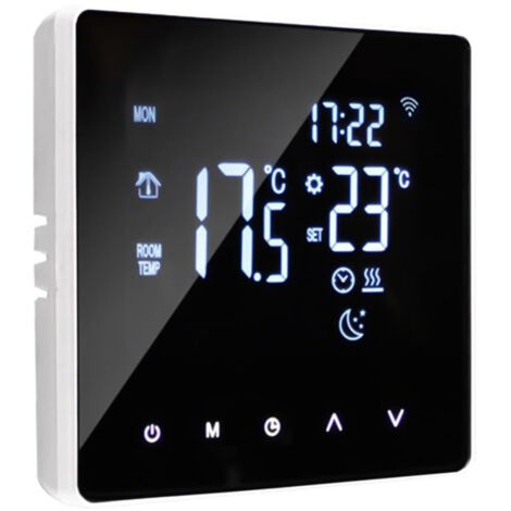 Thermostat Intelligent Numérique Programmable pour Chauffage au Sol - JINFGERNE - Écran Tactile LCD, WiFi, Commande à Distance via Application, Modes Manuel et Automatique (1/5)
