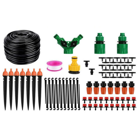 Kit d'Arrosage Automatique Goutte à Goutte - JINFGERNE - Système Micro-Irrigation pour Jardin, Potager, Pelouse, Serre et Terrasse, Économie d'Eau et Installation Facile (1/5)