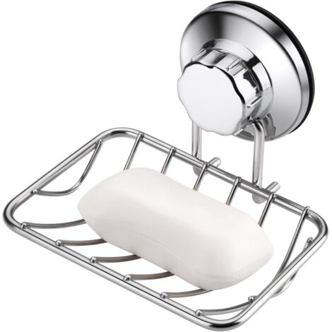 Porte-Savon de Douche à Ventouse Ultra-Puissante en Acier Inoxydable Antirouille - JINFGERNE - Support Pratique et Esthétique pour Salle de Bain et Cuisine (1/5)