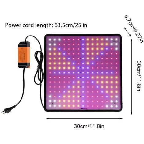 Lampe Horticole LED 45W à Spectre Complet avec UV et IR - JINFGERNE - Idéale pour la Croissance des Légumes à Toutes les Phases (1/5)