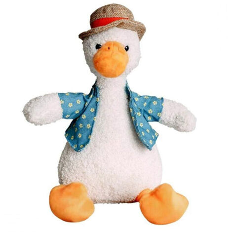 Canard en Peluche avec Chapeau de Paille - JINFGERNE - Jouet Mignon et Doux, Idéal comme Coussin Décoratif ou Cadeau pour Enfants, Disponible en Différentes Tailles et Couleurs (1/5)