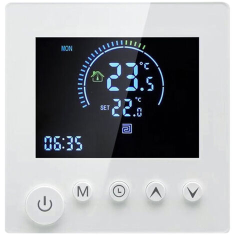 Thermostat Programmable 16 A avec Écran LCD - JINFGERNE - Contrôleur de Température Numérique, Compatible Application Tuya et Commande Vocale pour Chauffage Électrique (1/5)