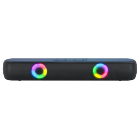 Barre de Son Lumineuse RGB Sans Fil Bluetooth - JINFGERNE - Design Compact pour Bureau, Éclairage Ambiance, Connexion Rapide, Son Stéréo Amélioré (1/5)