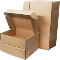 JINFGERNE 15 Pieces Corrugated Shipping Boxes, Small Parcel Boxes 250x200x70mm, Packaging Postal Boxes for Business, Shipping, Storage or Gifts-