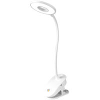 Lampe de lecture à clipser alimentée par piles pour lit, avec 3 niveaux de luminosité, rechargeable par USB