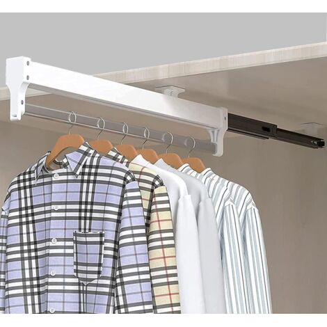 S-giant Tringle de Garde-Robe Extensible Extensible Rail de Cintre Rail de vêtements réglable de Garde-Robe (Size : 350mm) (1/5)