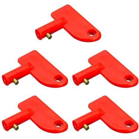 S-giant Lot de 5 clés universelles pour interrupteur de batterie, clé de remplacement pour interrupteur de batterie, clé pour interrupteur d'alimentation principale pour voiture, camion, véhicule de p (1/5)