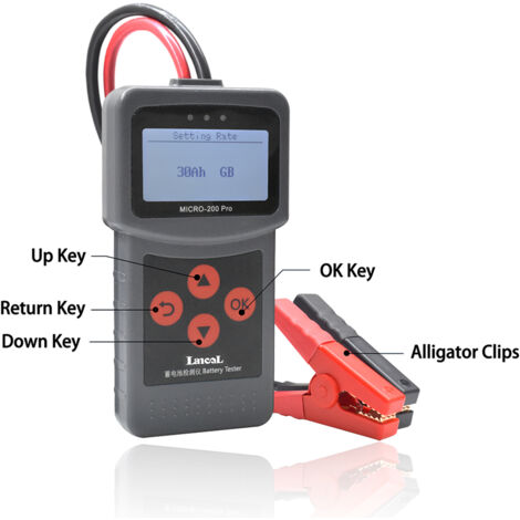 Testeur Batterie Moto/Voiture 12V – Analyseur Numérique SAE/CCA/JIS – Diagnostic Précision pour Camions & Véhicules (1/5)