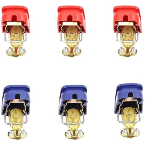 S-giant 6 x cosses de batterie, cosses de batterie de voiture, 12 V, pinces rapides, pinces de batterie pour bateau, (1/4)