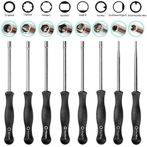 S-giant Lot de 8 tournevis de réglage Compatible with carburateur Adaptés à la plupart des moteurs 2 temps de petite taille (1/2)