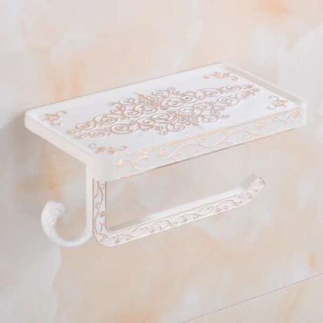 S-giant Support de papier toilette mural vintage, support de papier toilette en aluminium, étagère spacieuse (1/5)