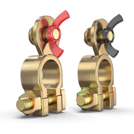S-giant Battery Terminal Battery Pole Terminals Set Battery Terminals Connector Car Battery Clamps 12 V/24 V Car Ship Van Battery (T011)(4) (1/4)