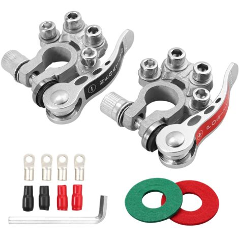 S-giant Bornes rapides pour batterie de voiture Bornes polaires Bornes de batterie pour bateau Bornes pour voiture, 1 paire(3) (1/4)