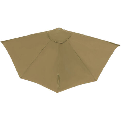 S-giant Housse de Remplacement Parasol Demi-Cercle 2,7m, Housse de Rechange pour Parasol de Balcon et Jardin, Protection Solaire et Imperméable (Sans Mât ni Socle)-Kaki (1/5)