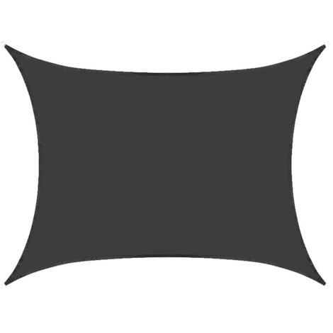 S-giant Voile d'ombrage rectangulaire imperméable, 98% UV imperméable, extérieur cour patio jardin parking(Noir,5X7M) (1/4)
