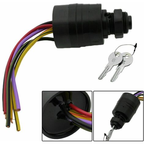 S-giant Interrupteur de démarrage à 6 fils pour moteur hors-bord Mercury - Compatible avec 87-88107A5. (1/5)