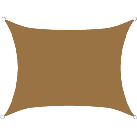 S-giant Voile d'ombrage rectangulaire imperméable, 98% UV imperméable, extérieur cour patio jardin parking(Sable jaune,2X3M) (1/4)