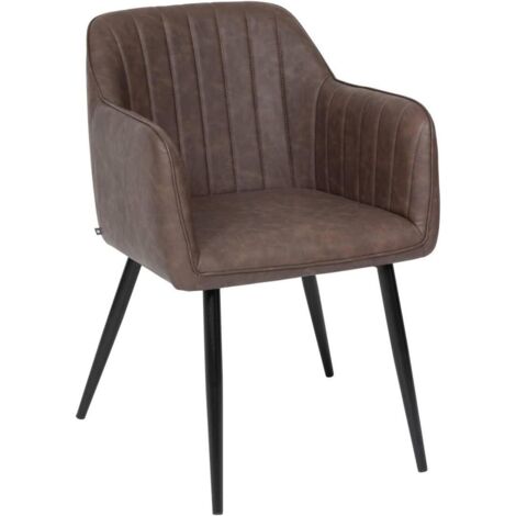 Chaise de salle à manger Visoca marron (1/5)