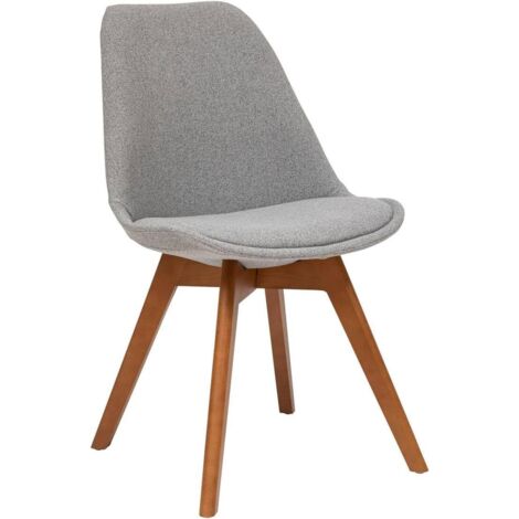 Créateur d'Intérieur Chaise Baya en plastique jaune et hêtre – Salle à manger, cuisine, bureau, salon – Coussin intégré confortable (1/5)