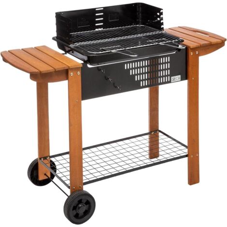 Barbecue XXL au charbon de bois – Noir – 117 cm (1/5)