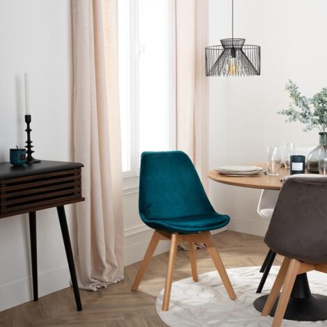 Chaise Enfant Baya Verte Atmosphera - Plastique Et Hêtre Avec Coussin Intégré