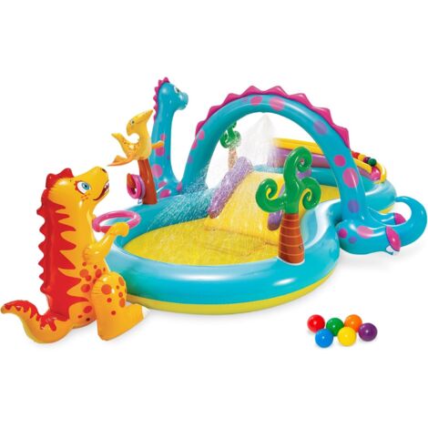 Centre de jeux Intex Dinoland avec toboggan et pataugeoire n° 57135