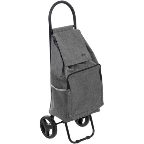 Cinq - Chariot de courses à 2 roues, gris métal - Hauteur 95 cm (1/5)