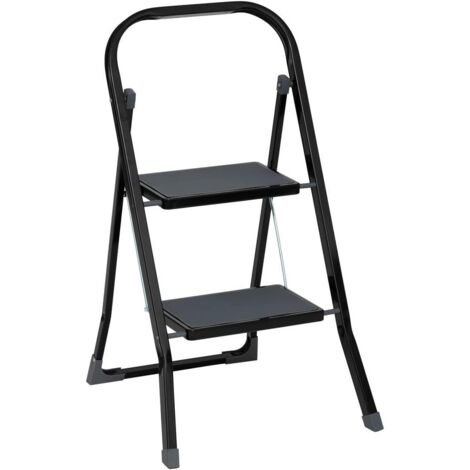 Tabouret escabeau avec poignée en métal, 2 marches, 5 cinq simplement intelligent (1/5)