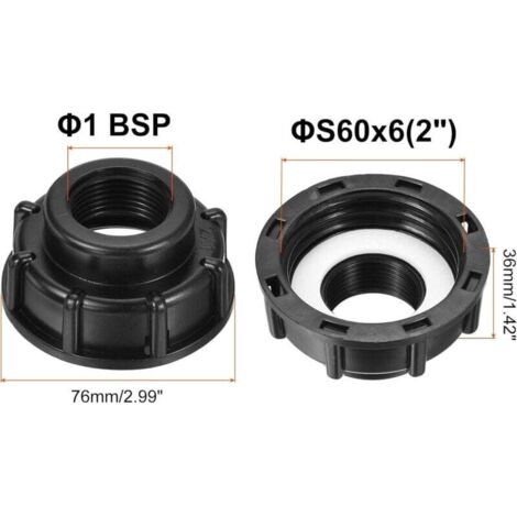SLshiBo 3 Pièces IBC Adaptateur de Cuve S60x6 IBC Raccord 3/4 ,1/2,1 SLshiBo 3 Pièces IBC Adaptateur de Cuve S60x6 IBC Raccord 3/4 ,1/2,1