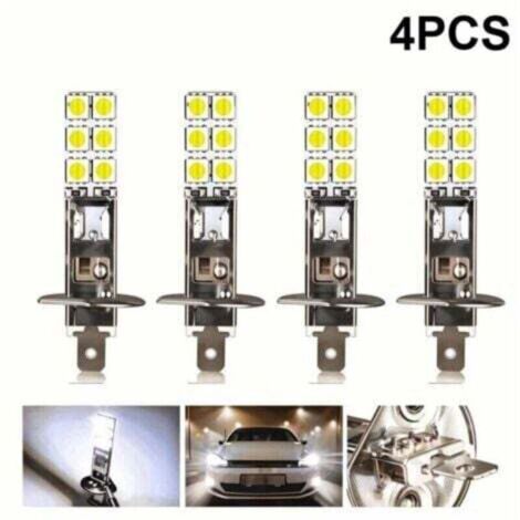 4pcs LED H1 LED 12V 6000K Blanc 55W LED Voiture Brouillard Lampe Conduite Lumières LED Phare Ampoule, ALLEMAGNE pratique (1/4)