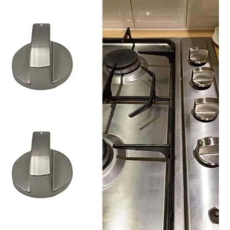 KRYMSON Lot 5 Boutons Cuisinière Gaz Universels 6 Mm Argenté – Rechange Solide & Élégant Pour Four & Plaque De Cuisson Bouton Plaque Cuisson