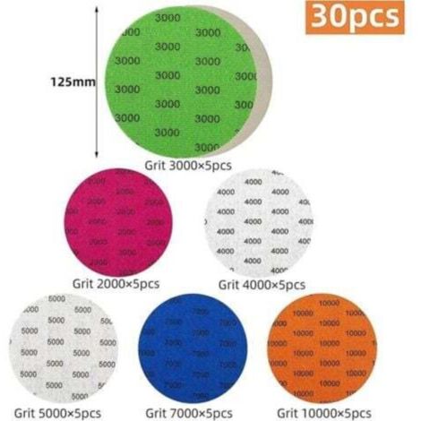 30 Disques Abrasifs 3 Pouces, Grain 10000 – Polissage Humide/sec Pour Bois Et Métal, Signé Uxcell