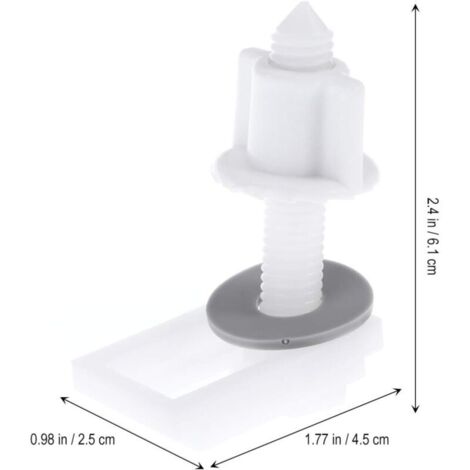 Chasse D'eau Wc Kit 6 Charnières Plastique Pour Siège WC BESTOMZ - Avec écrous Et Rondelles Lunette Wc