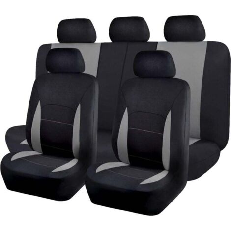 Housses de siège de Voiture pour , Housse Siege Voiture Avant et arrière Voiture Ensembles de Housses Siège Protections Accessoires, (gris) (1/4)