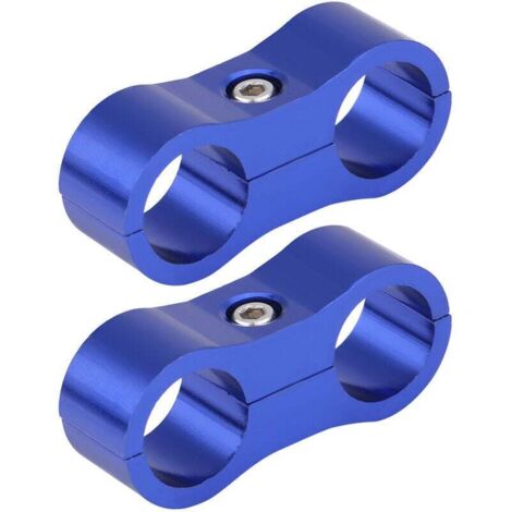Séparateur de tuyau tressé AN6, 2 pièces, pince de raccord, support adaptateur universel bleu (1/4)