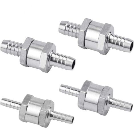 Set de 4 Clapets Anti-Retour Gasoil 6/8/10/12mm, Valves en Alliage d'Aluminium pour Essence et Diesel (1/4)