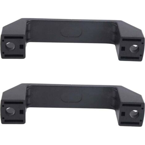 2 Pièces Barre Droite Noire, Poignée de Traction en Plastique pour Équipement Industriel, 8.5mm (1/4)
