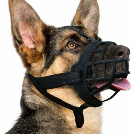 Muselière pour chien, muselière en silicone pour petits, moyens et grands chiens, muselière en cage souple pour empêcher les morsures de mâcher, permettre de boire en haletant, convient au berger alle