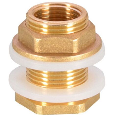 4 Pièces G1/2 Laiton Réservoir d'eau Tuyau d'eau Raccord Adaptateur Robinet Douille de Seau à Pluie Douille de Réservoir en Laiton pour Robinet Seau de Pluie Réservoir d'eau (1/4)