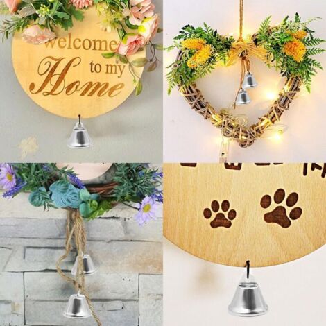 Hazrcvr Lot De 32 Petites Clochettes Vintage Bronze – Grelots Miniatures Avec Corde De Chanvre 10m Pour Noël, Mariage, Artisanat & Déco Maison
