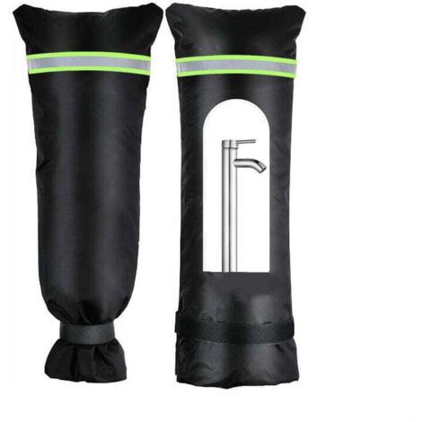 Lot de 2 housses de robinet d'extérieur pour protection contre le gel en hiver, grands housses de robinet de 71,1 x 38,1 cm pour l'extérieur, housse de robinet réutilisable pour cour extérieure, chaus (1/4)