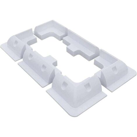 (Blanc) Lot de 6 supports de montage pour panneaux solaires ABS, aucun perçage requis, largement utilisés sur les toits des camping-cars, caravanes, véhicules, camping-cars, garages, hangars (1/4)