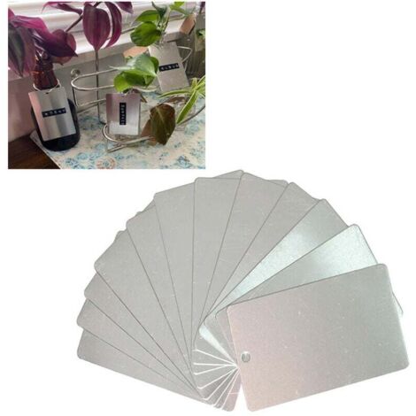 50 pièces, Étiquettes de plantes en aluminium, étiquettes d'arbre, de jardin, d'extérieur, en métal, imprimées vierges (1/4)